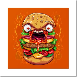 Flame-Grilled Hangry Fury: The Hamburger from Hell Posters and Art
